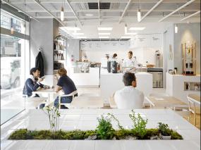 超市奶茶店產(chǎn)品展示柜裝修效果圖