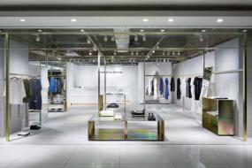 男服裝店展示架裝修效果圖片