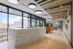 化工企業(yè)公司前臺裝潢效果圖