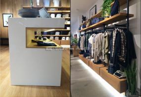 最新男裝店貨架裝飾實景圖