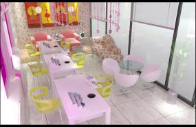 化妝美甲店設(shè)計(jì)裝飾效果圖
