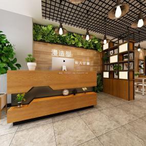 上海美發(fā)店設(shè)計裝飾圖片