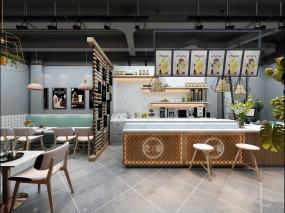 奶茶店裝潢效果圖