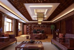 中式傳統(tǒng)風(fēng)格辦公室裝潢設(shè)計(jì)效果圖片
