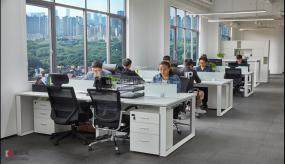 辦公室室內(nèi)簡單裝修實景圖片